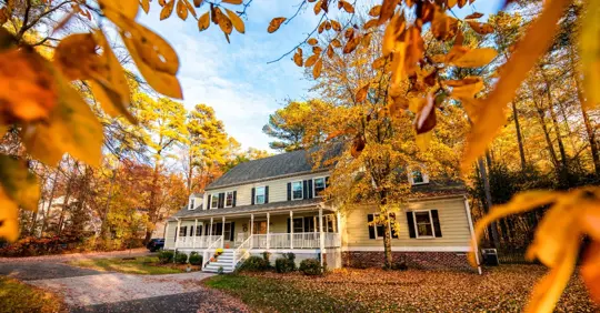 Older home during fall